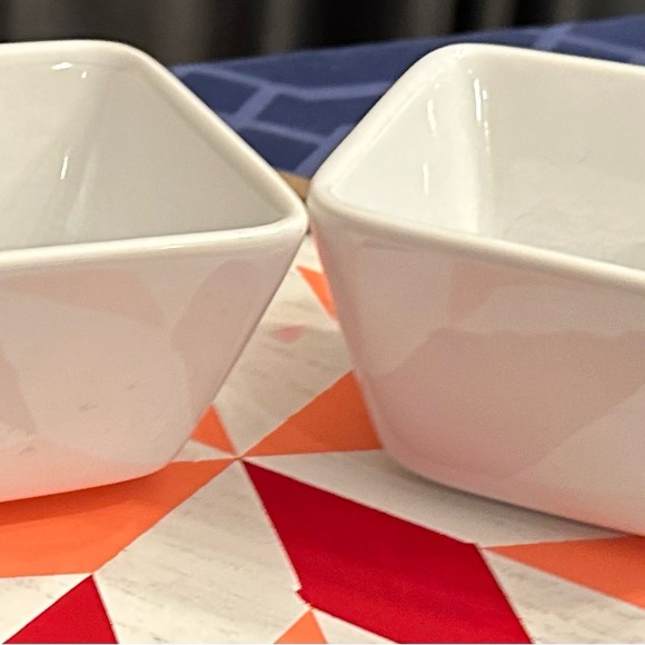 Pampered chef Simple Additions petite bowls white small square - Picture 3 of 11